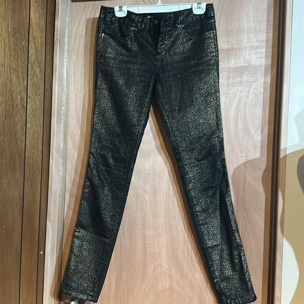 Free People Shimmering Black Denim
